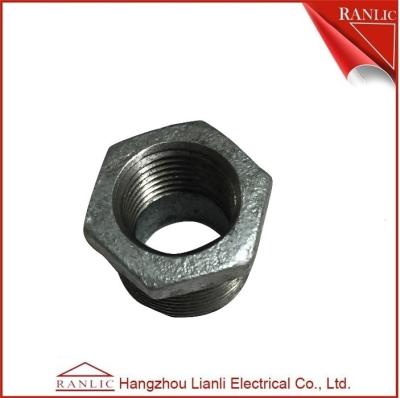 China Malleable Iron Conduit Reducer Hot Dip Galvanized Pipe Fittings 20mm 25mm for sale