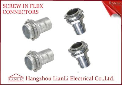 China 3/4 pulgada conector flexible del tornillo de la caja de mercado de las colocaciones del conducto de 1 pulgada con la tuerca de fijación en venta