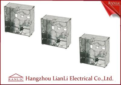 China 75MM*75MM Steel Electrical Gang Box 20m 25mm Holes With Brass Terminal for sale