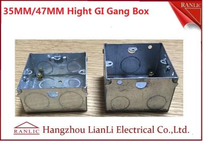 China 20mm 25mm Knockouts Steel Gang Box With Brass Terminal & Adjustable Ring for sale