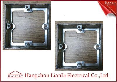 China Steel Electrical Gang Box Extension Ring With Adjustable Ear 20mm 25mm Knockouts for sale