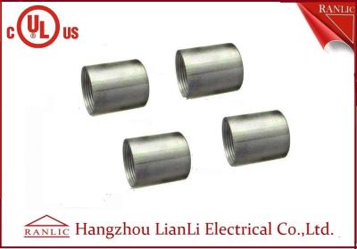 China 1-1/4 inch 1-1/2 inch Electro Galvanized IMC Coupling 3.0mm Thickness Inside Thread for sale
