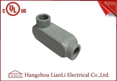 China Grey 3/4 inch 1 inch Aluminum Rigid Conduit Body PVC Coated Female Thread for sale