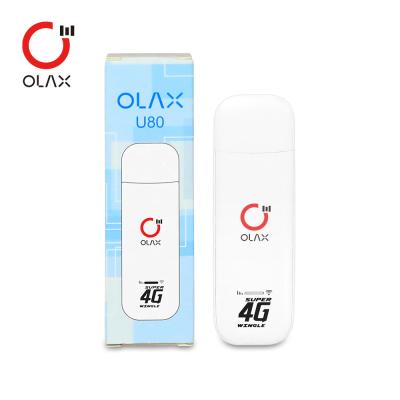 China OLAX U80 4g Lte Wifi Dongle All Sim Support USB Stick Modem ODM for sale