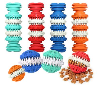 China Natural Rubber Pet IQ Puzzle Toy For Dogs Teeth Cleaning Traning for sale