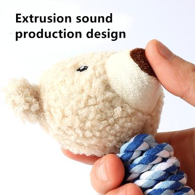 China Cotton Rope Dog Molar Bite Toy Pet Vocal Plush Toy for sale