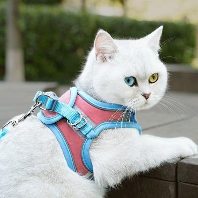 China Reflective Pet Chest Strap Vest Anti Slip Walking Cat Rope Breathable for sale