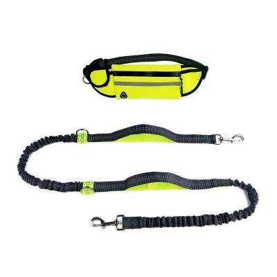 China Reflective Telescopic Dog Traction Rope Running Pull One / Two Double Head Traction for sale