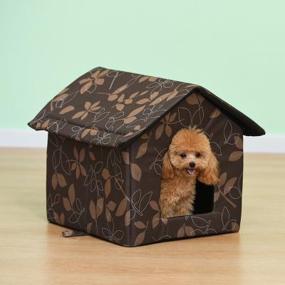 China Outdoor Waterproof Oxford Cloth Non Slip Pet House Bed For Stray Cat Dog Tent for sale