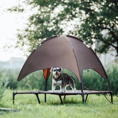 China Dog March Bed Outdoor Sunshade Pet Tent Elevated Bed With Roof Massive Dog Bed Detachable Folding Trampoline In Summer for sale