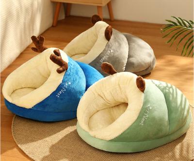 China Washable Cat Cushion Bed For Small Medium Dog Cat Waterproof Surface Bottom for sale