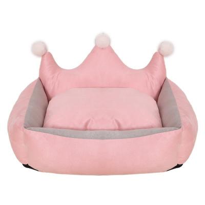 China Fully Removable And Washable Dog Throne Bed Thickened In Winter Warm And Scratch Resistant Crown Dog Bed for sale