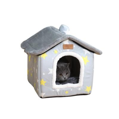 China Creative Dog Bed Covers Amazon Can Be Disassembled And Washed House Type Cat Nest Cat Dog Nest Closed House for sale