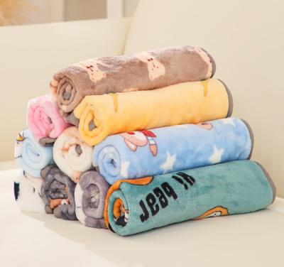 China Cat Sleeping Blanket With Paw Print Dog Cat Soft Fleece Blankets Sleep Mat for sale