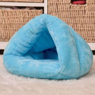 China Triangle Cat Bed Dog House Pet House Winter Warm Semi Closed Slippers Pet Supplies for sale