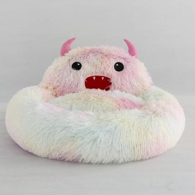 China Indoor Outdoor Dog Bed Small Monster Mattress Plush Autumn Winter Warm Pet Nest for sale