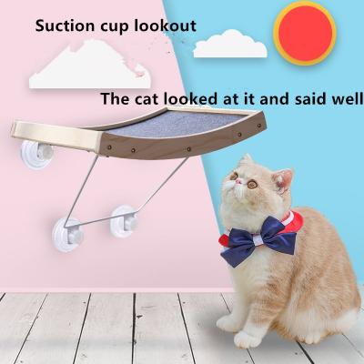 China Suction Cup Type Windowsill Cat Perch Bed Glass Cat Nest for sale