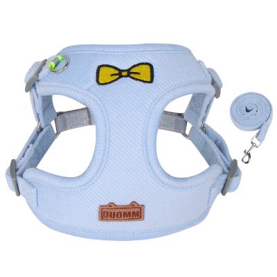China Reflective Pet Corduroy Harness Vest With Safety Buckle For Small Dogs for sale