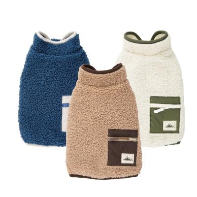 China Polar Fleece Pet Casual Vest With Back Pocket Winter Wearing Clothes for sale