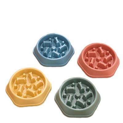 China Dogs And Cats Plastic Slow Food Bowl Is An Anti Choking And Fast Swallowing Bone Model For Pets for sale