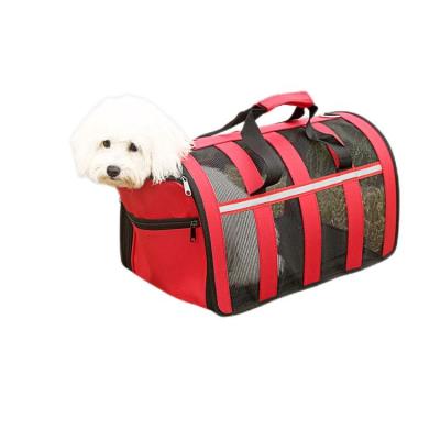 China Dog And Cat Portable Handbag With Breathable Mesh On Four Sides Foldable Pet Cage for sale