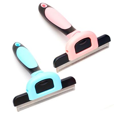 China Pet Floating Hair Comb Dog Stainless Steel Fine-Tooth Brush Cat Detachable Portable Grooming Comb for sale