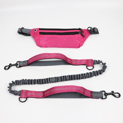 Chine Pet Reflective Hands Free Leash With Waist Bag And Telescopic Adjustment Dog Upgraded Foam Hand Grip Leash à vendre