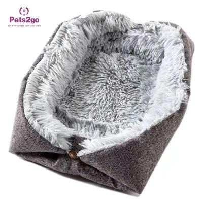 China Mechanical Wash Plush linen Memory Foam Pet Bed Mat for sale