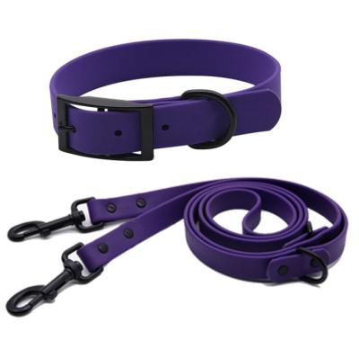 China Waterproof PVC Rubber Dog Leash Set Personalized Dog Collar And Leash Set Long Extendable Dog Lead for sale