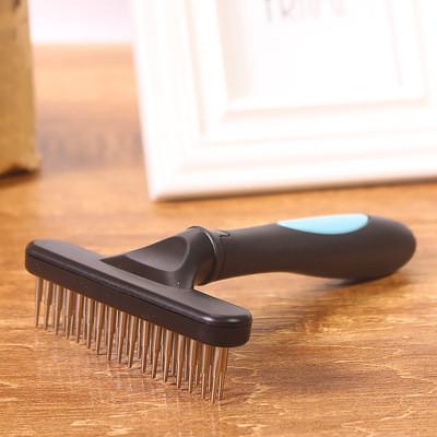 China Double Row Dog Grooming Comb For Releasing Dead Hair for sale