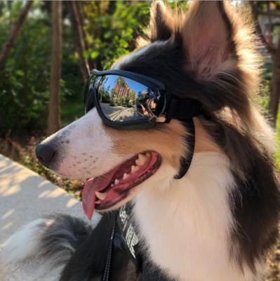 China Uv Wind Dust Protection 0.5kg Dog Sunglasses With Adjustable Strap for sale