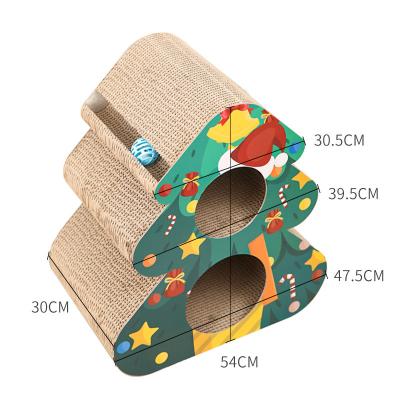 China Odm Christmas Tree Cat Scratch Board Pet Chew Toys for sale