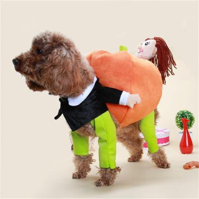 China 100g Hund Halloween kleidet tragenden Kürbis-lustigen Welpen Cosplay zu verkaufen