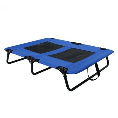 China 600D Oxford Elevated Dog Mat Camping Sleeper 110lbs With Center Blue Black for sale