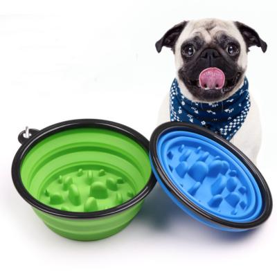 China Collapsible Silicone Puzzle Pet Travel Bowl Lead Free for sale