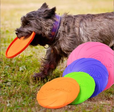 China Pet Frisbee Toy Interactive Training Toys Soft Rubber Dog Toys for sale