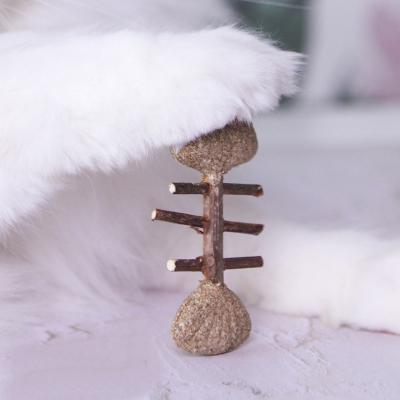 中国 真新しく小さいマウス猫の脂肪質のヘッド魚猫のかみ傷のモルの棒猫のおもちゃ 販売のため
