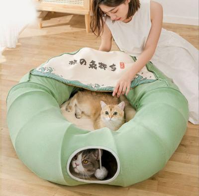 China Large Cat Tunnel  Bed For Cats Play Tube 10.5 Inches In Diameter for sale