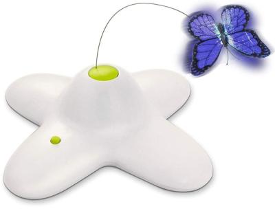 China Flutter Bug Interactive Cat Butterfly Toy Two Replacements For Indoor Cats for sale