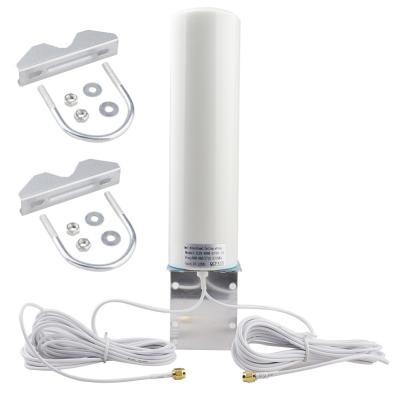 China LTE 3G 4G 5G Signal Booster 698-960/1710-2700MHZ 12dBi Double 5m Cable Antenna for sale
