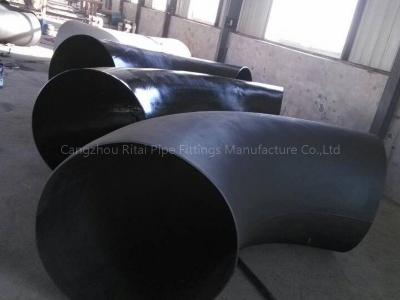 China Colocaciones EN1092 de la tubería de acero del diámetro grande A105 48 pulgadas curva del codo de 90 grados longitudinal en venta