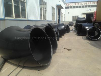 China El tubo grande de ASTM B16.9 codea el acero de carbono alrededor de extremos biselados la pieza acodada de 90 grados en venta