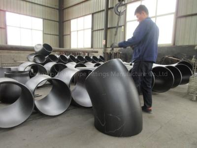 中国 ASTM 1200のNBの大きい管は短い半径を45度BWの大口径の炭素鋼肘で突く 販売のため