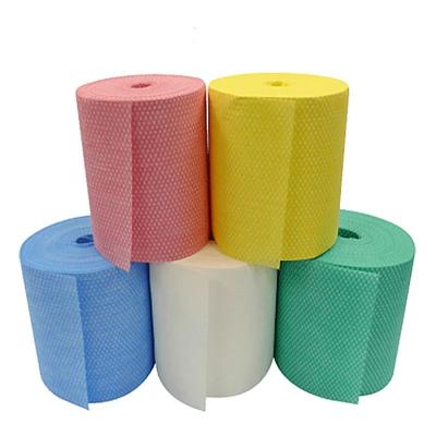 China 30gsm Washable Non Woven Jumbo Roll Rags Tearproof Disposable For Kitchen for sale