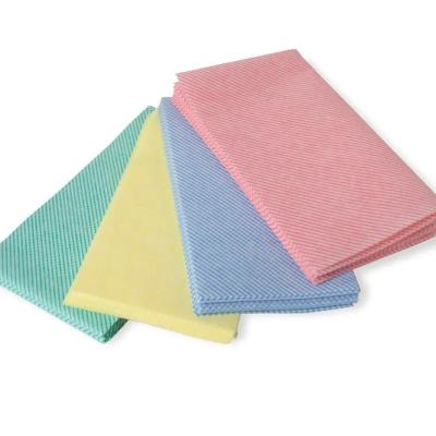 China Durable Polyester Non Woven Clothing , Twill Pattern Non Woven Kitchen Wipes for sale