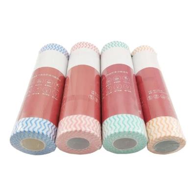 China Spunlace Kitchen Cleaning Towel Roll , Multicolor Disposable Washcloths For Dishes for sale