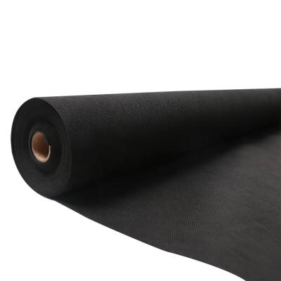 China 100gsm Black Weed Barrier Landscape Fabric , Biodegradable Weed Mat Ground Cover for sale