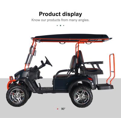 China Street Legal 48V 150 AHLithium Battery Solar 4Seaters Off Road Electric S Golf Cart Buggy dot windshield à venda