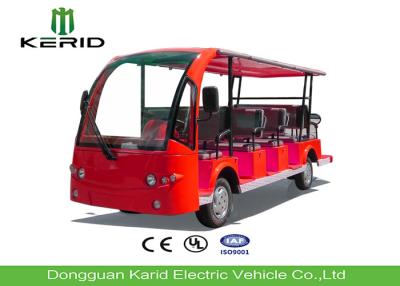 China Red Color Tourist Electric Sightseeing Car With 14 Seats Battery Operated for sale
