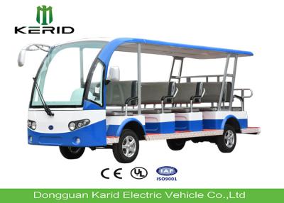 China Safety 4 Wheels 14 Seats Electric Sightseeing Vehicle White Color CE Certificated for sale